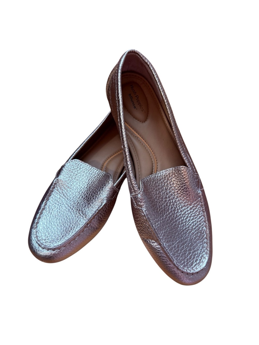 Hush Puppies Bounce Metallic Champagne Gold Slip-On Loafer